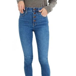 Madewell Button Fly High-Rise Crop Jeans (Mackey)